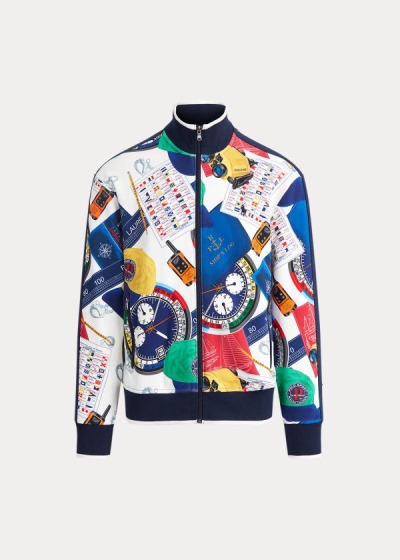 Chaquetas Polo Ralph Lauren Hombre Blancos Multicolor - The Nautical Racing - OUYCL1924